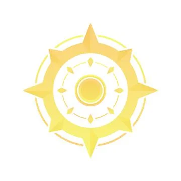 Compass coin gradient logo design template icon Illustrazione stock