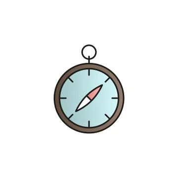 Compass color gradient vector icon Stock Illustration
