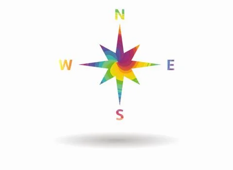 Compass colorful icon Stock Illustration