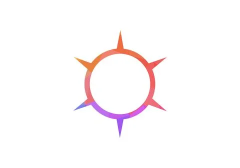 Compass, compass rose, magnetic compass navigation icon. Compass Concept Logo Stock Illustration