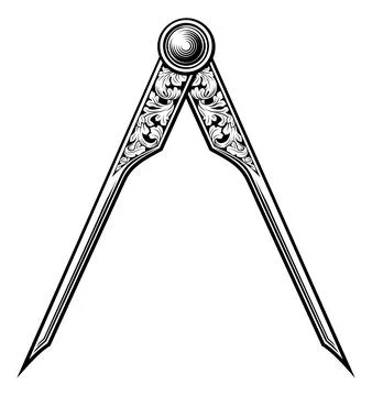 Compass Compasses Caliper Divider Tool Design Stock Illustration