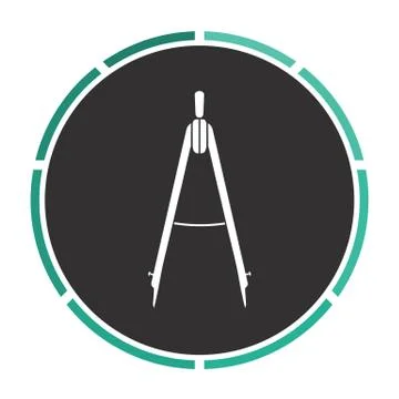 Compass computer symbol Illustrazione stock