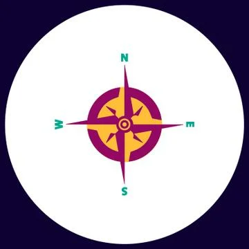 Compass computer symbol Stock Illustration