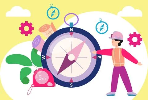 Compass Concept Illustration Stock Illustration