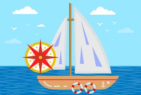 Compass Concept Illustration 스톡 일러스트