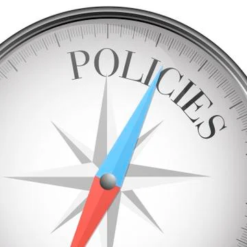 Compass concept policies Stock Illustration