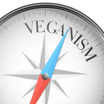 Compass concept veganism Stock Illustration