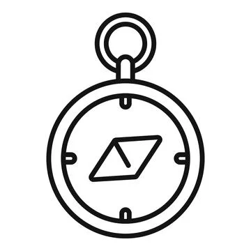 Compass core values icon outline vector. Value purpose イラスト素材