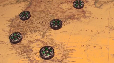 Compass crazy magnetics Stock Footage 47419245