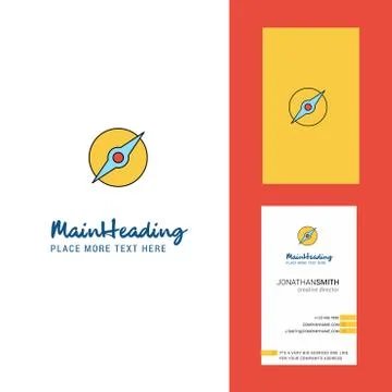 Compass Creative Logo and business card. vertical Design Vector イラスト素材