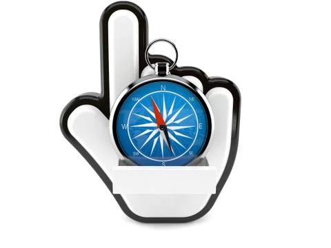 Compass with cursor Illustration