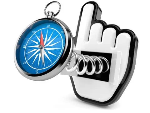 Compass with cursor Illustration