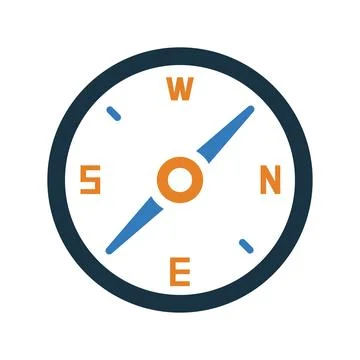 Compass, direction, navigation icon. Editable vector logo. イラスト素材
