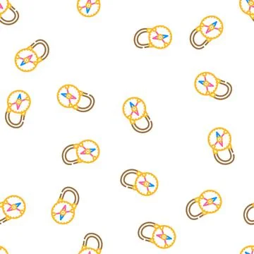 Compass diver tool vector seamless pattern Stock Illustration