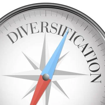 Compass diversification detailed illustration of a compass with diversific... Stock Photos