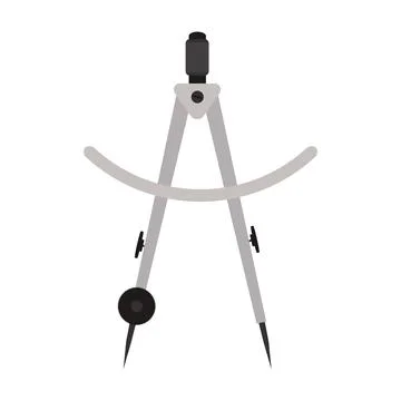 Compass divider drafting design tool vector illustration architect icon. Geom Stock Illustration