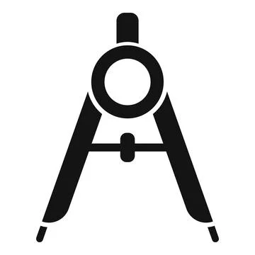 Compass drawing drafting tool for engineering or architecture icon Stock Illustration