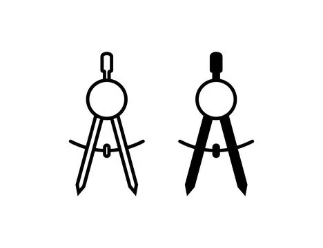 Compass Drawing icon. Draw tool illustration symbol. Sign achitecture vector Stock Illustration