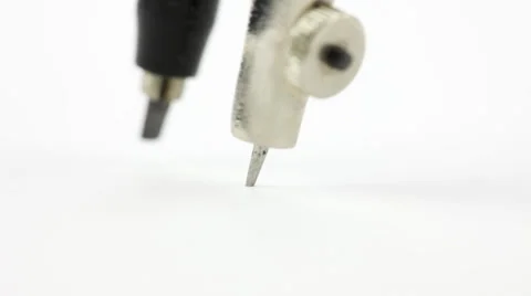 Compass draws a figure Stock Footage 34233681