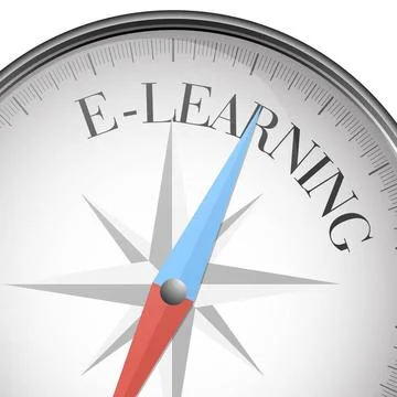 Compass e-learning detailed illustration of a compass with e-learning text... Stock Photos