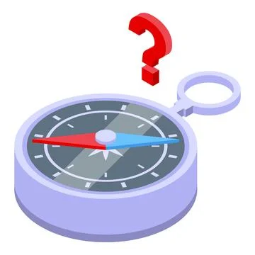 Compass error icon isometric vector. Lost service Stock Illustration