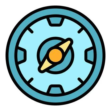 Compass expert icon vector flat Stock Illustration