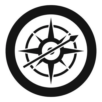 Compass exploration icon, simple style Stock Illustration