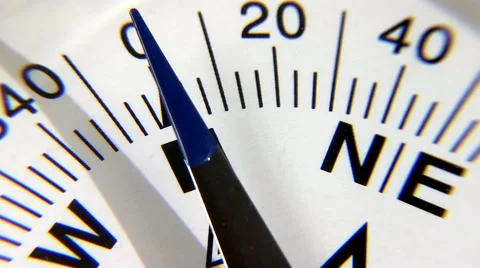 Compass in extreme close up Stock Footage 68989456