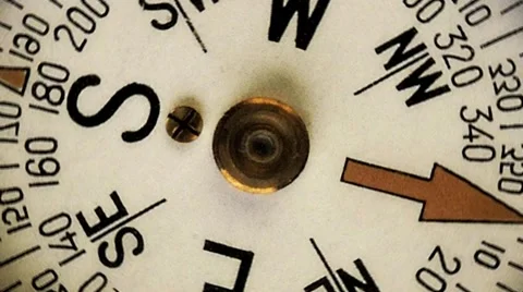 Compass Face Spinning through 360 degrees Video stock 41669441