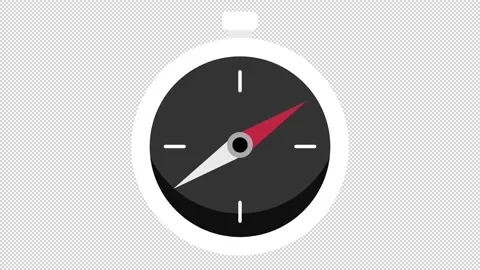 Compass Flat Icon Stock Footage 205060444