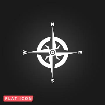Compass flat icon Stock Illustration