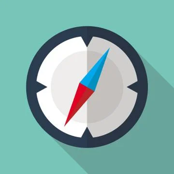 Compass Flat Icon Stock Illustration