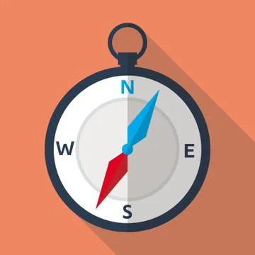 Compass Flat Icon Stock Illustration