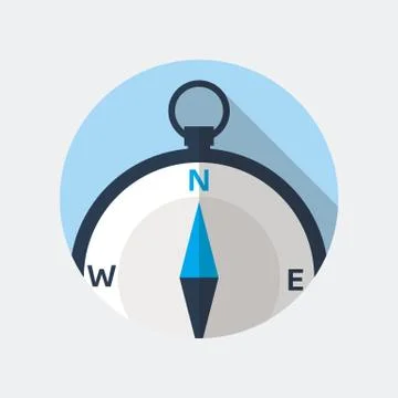 Compass Flat Icon Stock Illustration