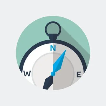 Compass Flat Icon Stock Illustration