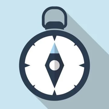 Compass Flat Icon Stock Illustration