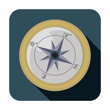 Compass flat icon Stock Illustration
