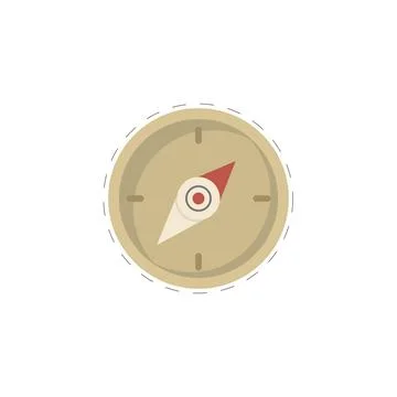 Compass flat icon. isolated illustration. Stock Illustration