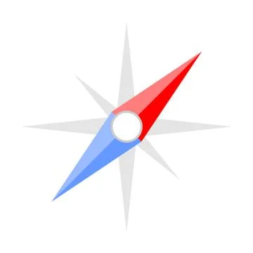Compass Flat Style Icon Symbol Stockillustratie