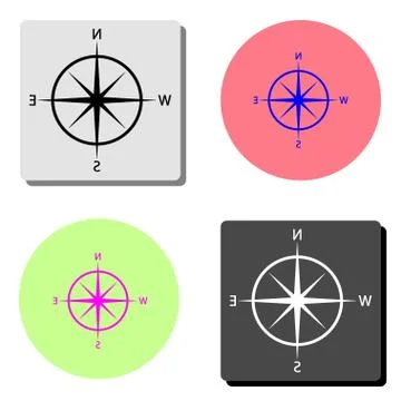 Compass. flat vector icon Stock Illustration