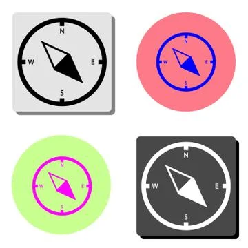 Compass. flat vector icon Stock Illustration