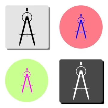 Compass. flat vector icon Illustrazione stock