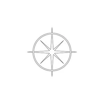 Compass. flat vector icon Stock Illustration