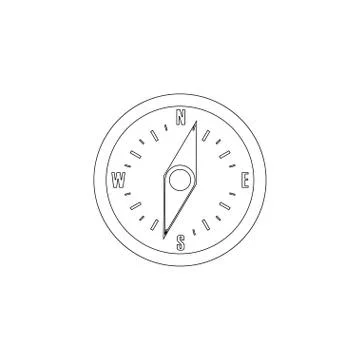 Compass. flat vector icon Stock Illustration