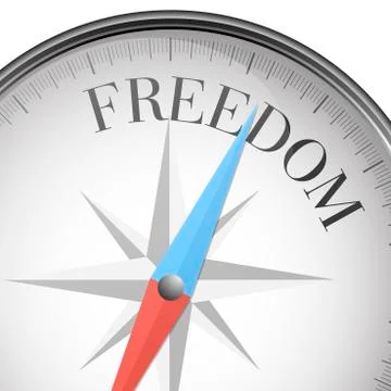 Compass freedom Stock Illustration