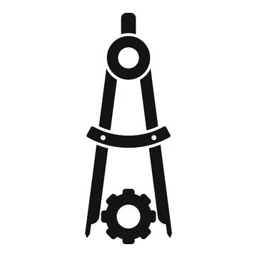 Compass gear work icon simple vector. Coping skills Stock Illustration