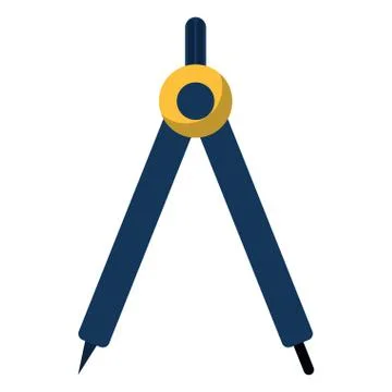 Compass geometry school image Stock Illustration