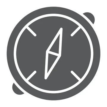 Compass glyph icon, destination and equipment, navigation sign, vector graphics Stock Illustration