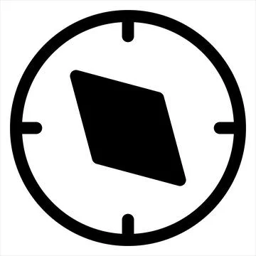 Compass glyph icon vector illustration isolated on white background Stock Illustration