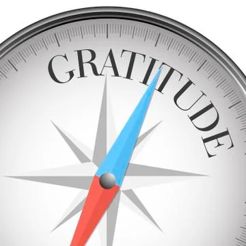 Compass gratitude Stock Illustration